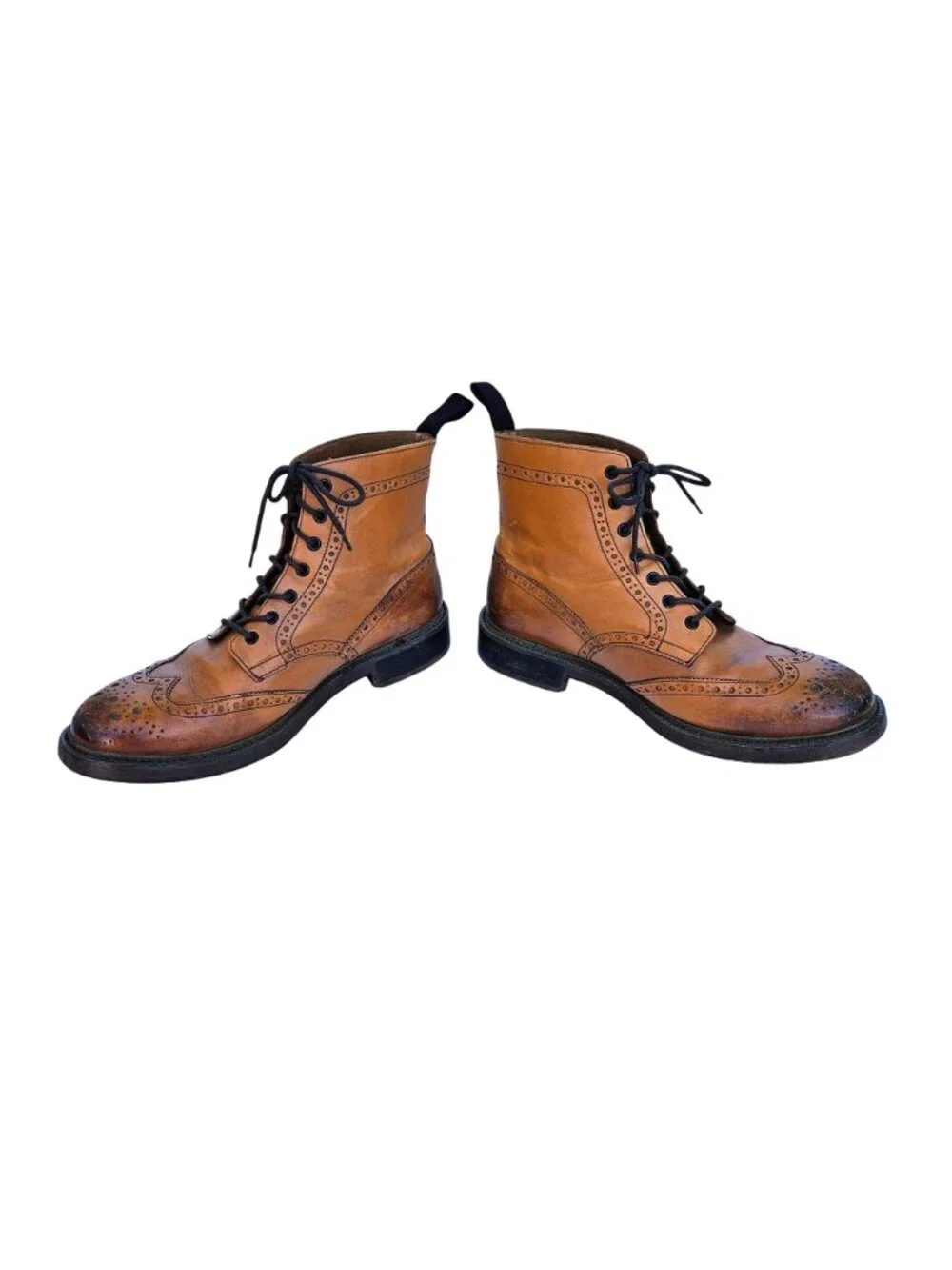 Mr. B's Gentlemen's Boutique for Aldo Brogue Ankle Boots Honey Brown Sz 9.5